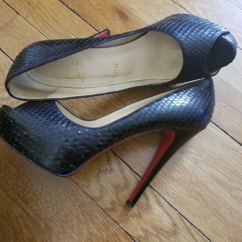 Christian Louboutin Python Heels 100% Authentic - image 3